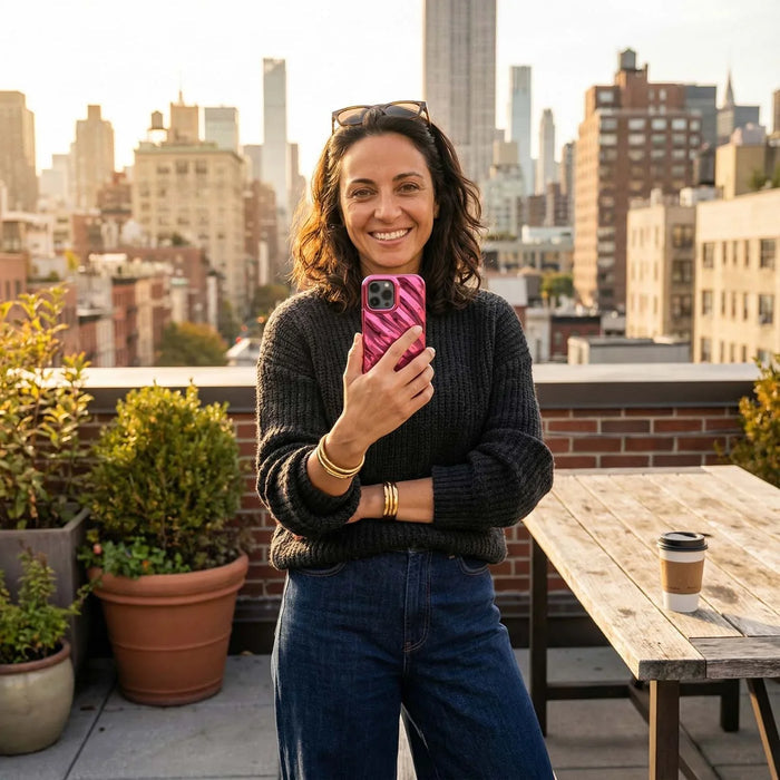 iPhone hoesje Lustra - fel roze