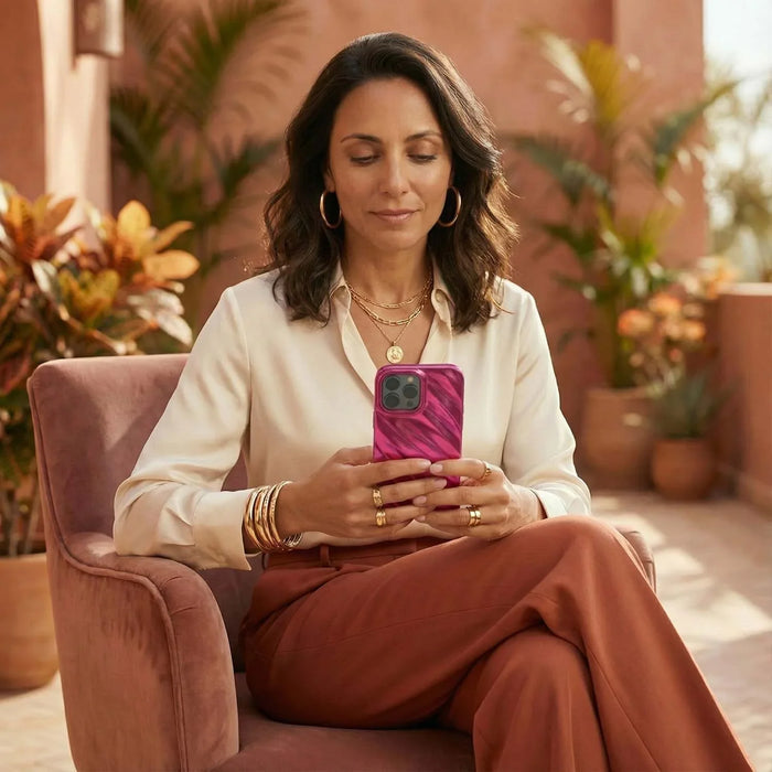 iPhone hoesje Lustra - fel roze