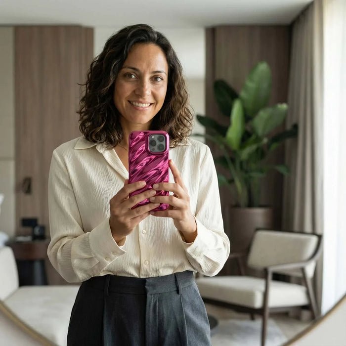 iPhone hoesje Lustra - fel roze