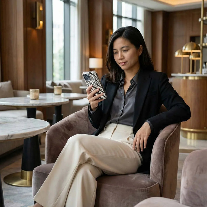 iPhone hoesje Lustra - zilver