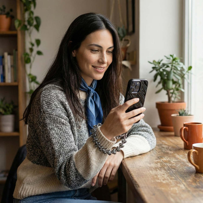 iPhone hoesje Lustra - zwart