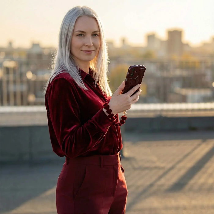 iPhone hoesje Sparkle - bordeauxrood