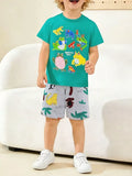 Kids' Frog Print Tee and Shorts Set