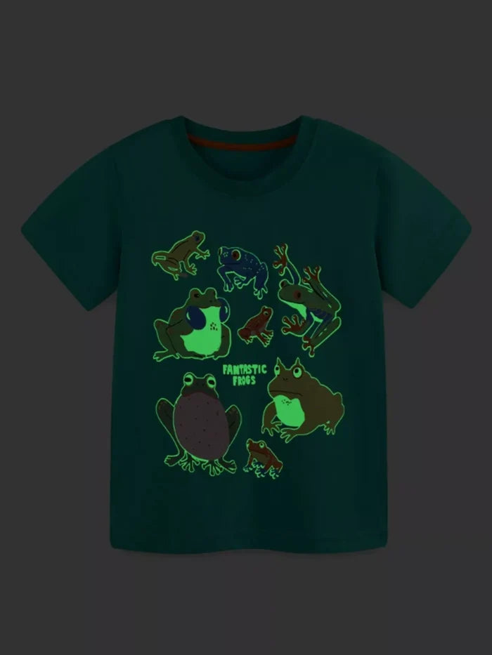 Kids' Frog Print Tee and Shorts Set