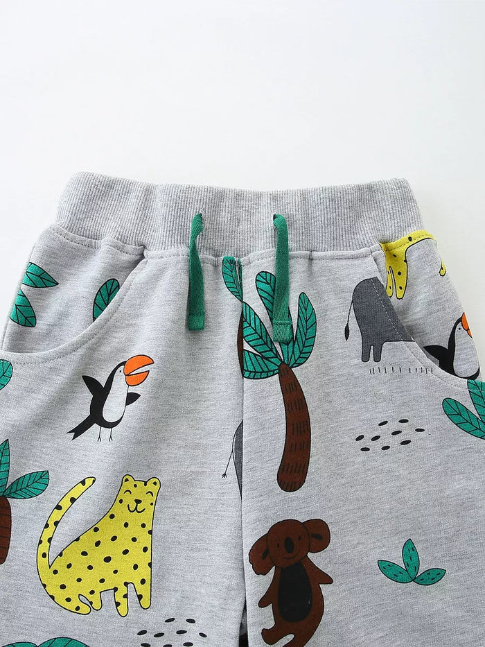Kids' Frog Print Tee and Shorts Set