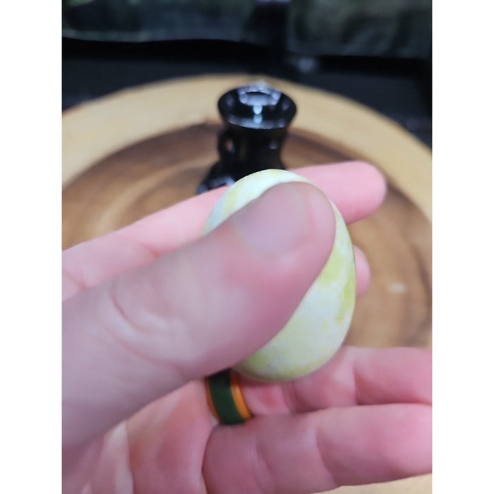 Lantian Jade Crystal Egg with Stand