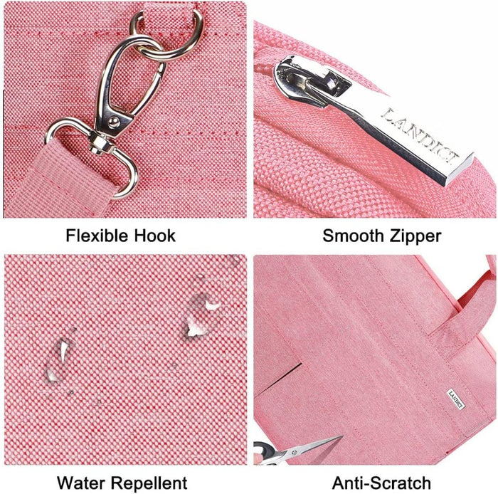 Laptop Carry Case with Shoulder Strap Pink - For Laptops up