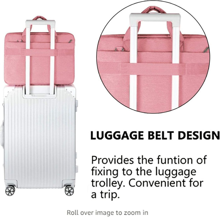 Laptop Carry Case with Shoulder Strap Pink - For Laptops up
