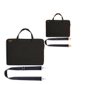 Laptop Sleeve with Shoulder Strap Water Resistant Black