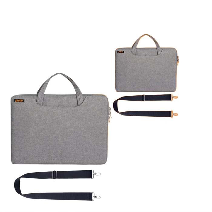 Laptop Sleeve with Shoulder Strap Water Resistant Grey