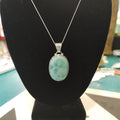 Larimar Large Oval Pendant