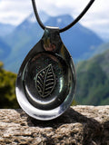 Leaf Spoon Pendant With 18" Adjustable Cord Necklace