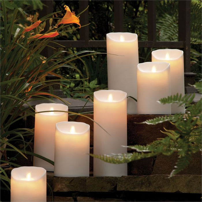 Lightli Moving Flame Outdoor Pillar Candle