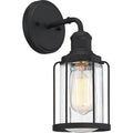 Earth black wall sconce, by Quoizel, for hallway or living room