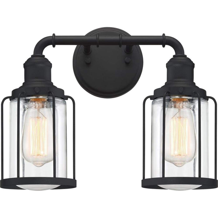 Earth black vanity light, by Quoizel, for bathroom