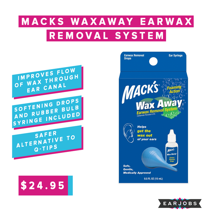 Macks WaxAway Earwax Removal System with Bulb