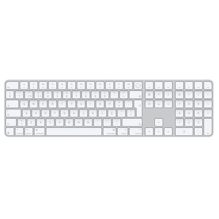 Magic Keyboard com Touch ID e teclado numérico para modelos de Mac com processador Apple - Português - Teclas brancas
