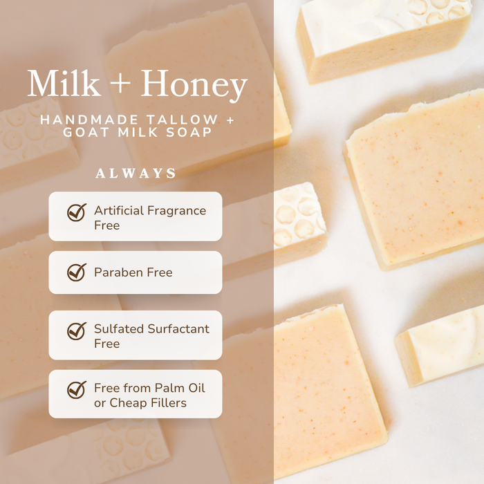 Milk & Honey Tallow Soap Bar