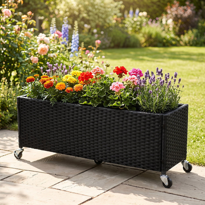 Mobile Raised Garden Bed with Wheels