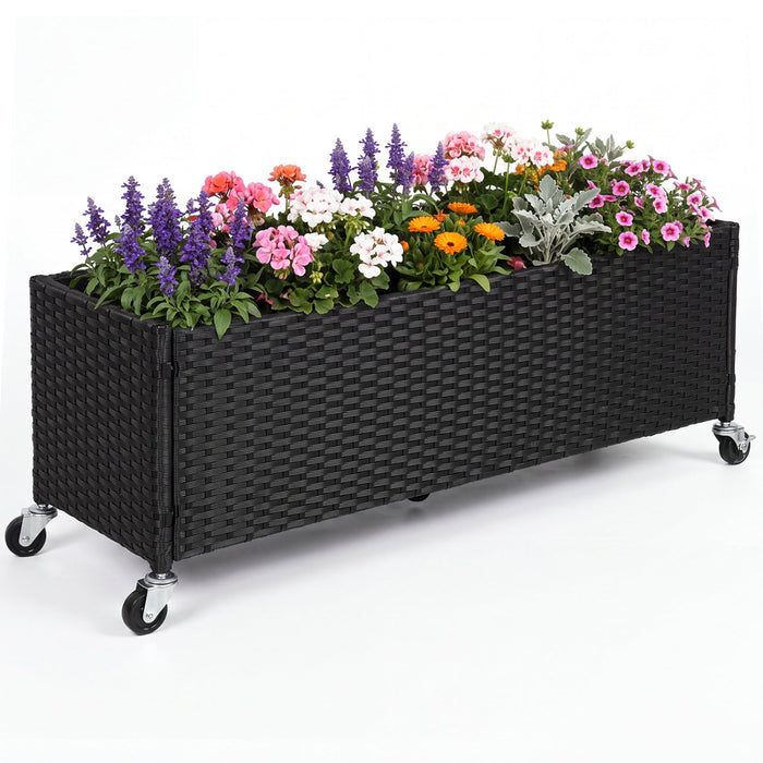 Mobile Raised Garden Bed with Wheels