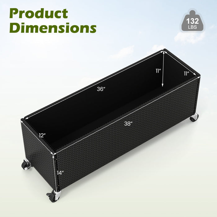 Mobile Raised Garden Bed with Wheels