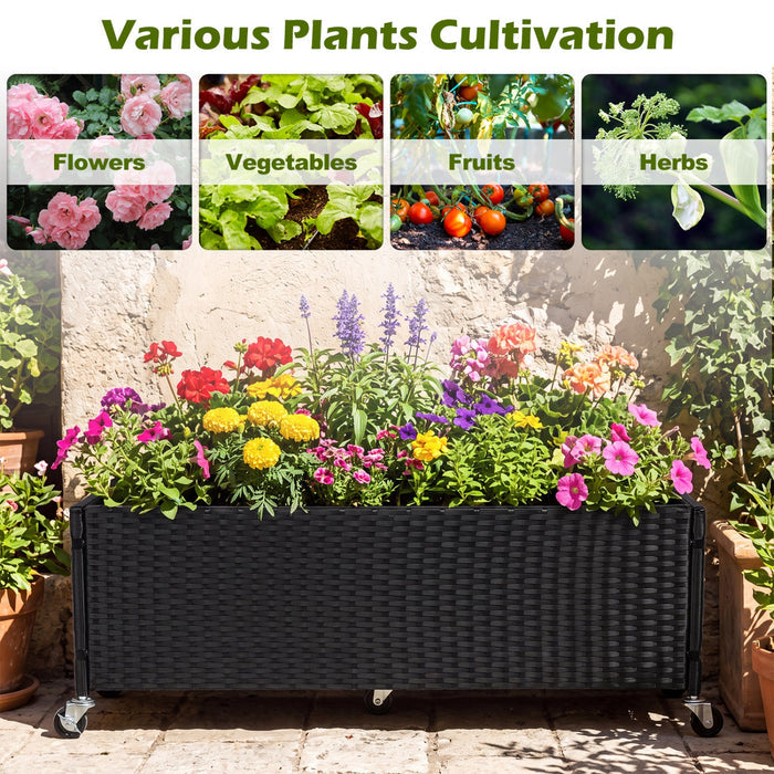 Mobile Raised Garden Bed with Wheels