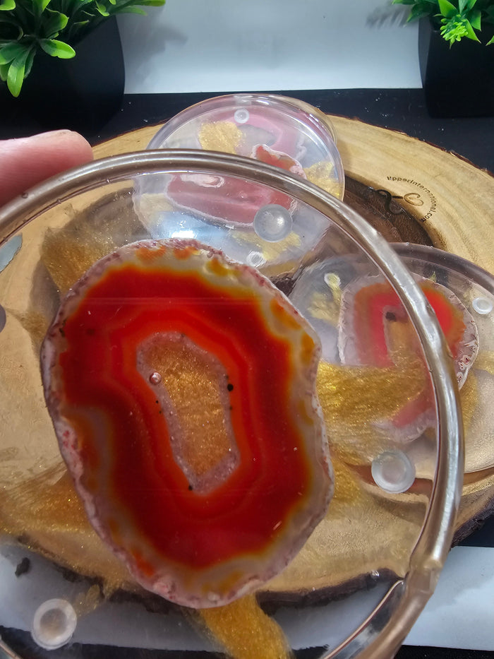 Natural Agate Coaster Set