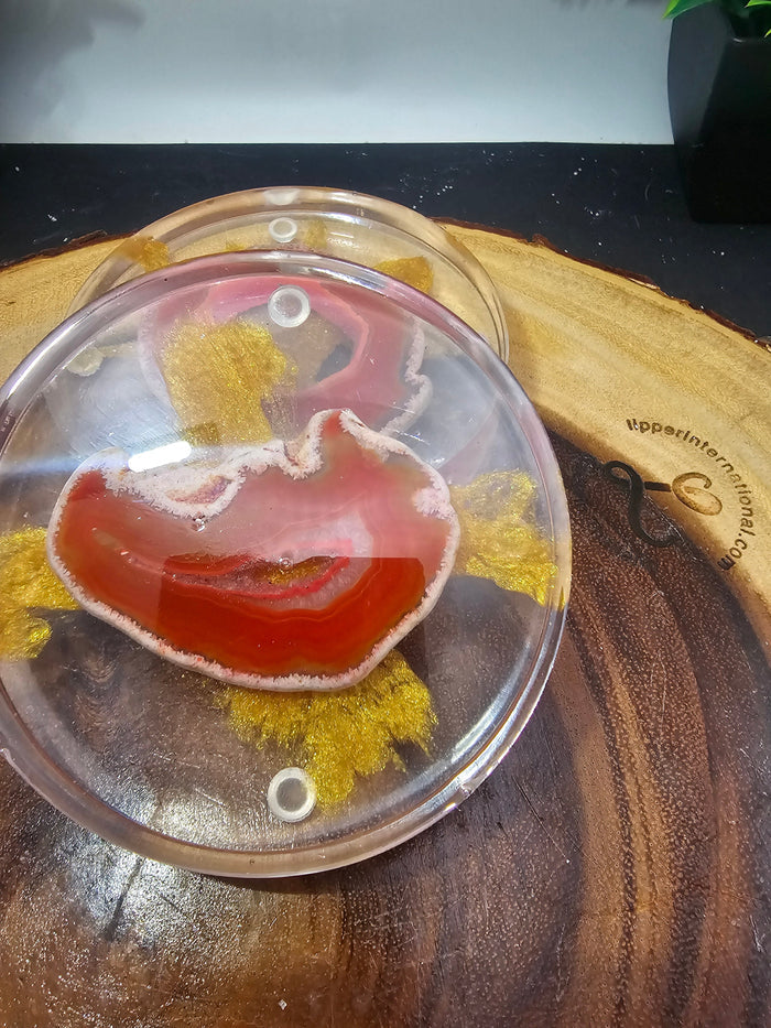 Natural Agate Coaster Set