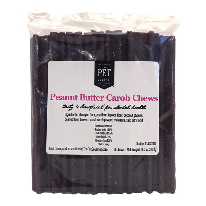 Peanut Butter Carob Chew Sticks — 8 Pack