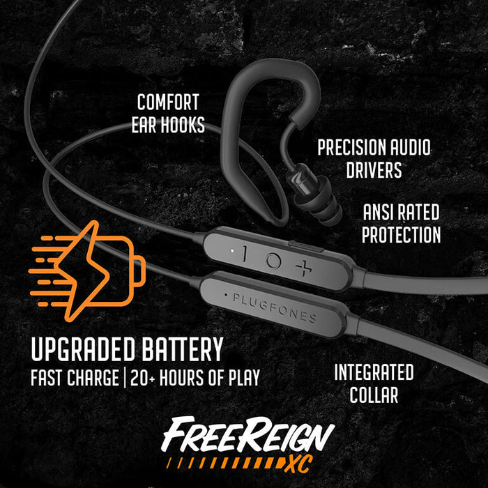 Plugfones FREEREIGN™ XC Earplug Headphones (NRR 27/31)