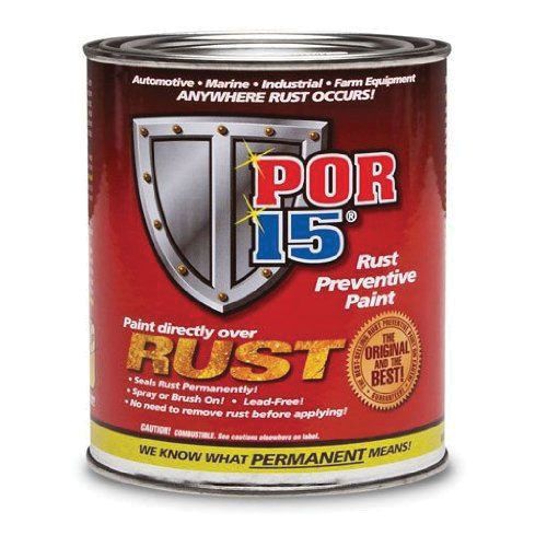 POR-15® 45408 Semi-Gloss Black Rust Preventive Coating, 1 Pt -45408---Eagle National Supply