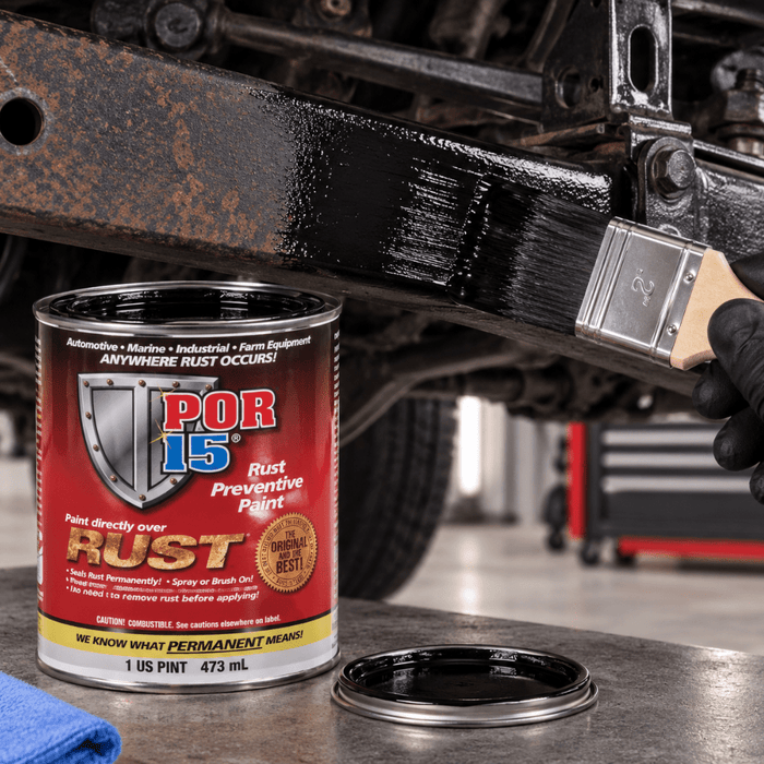 POR-15® 45408 Semi-Gloss Black Rust Preventive Coating, 1 Pt -45408 - Eagle National Supply