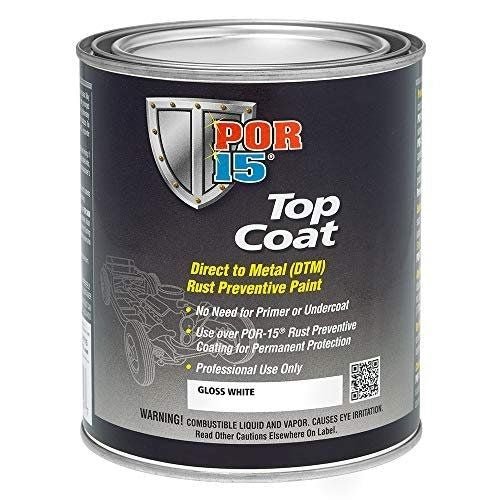 POR-15® 46801 White Top Coat DTM Paint, 1 Gal -46801---Eagle National Supply