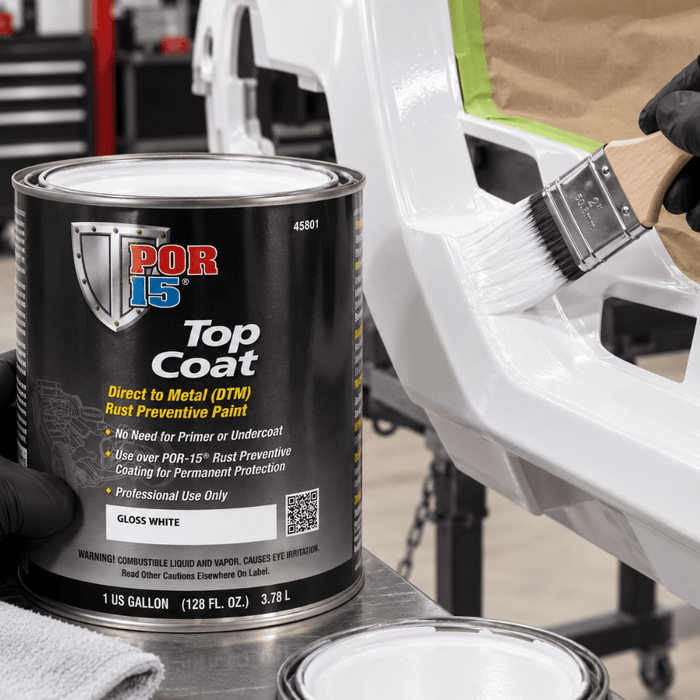 POR-15® 46801 White Top Coat DTM Paint, 1 Gal -46801 - Eagle National Supply
