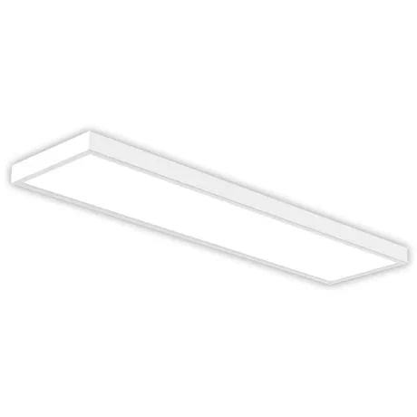 White flush-mount ceiling light, by Votatec, for hallway, bedroom, or entryway
