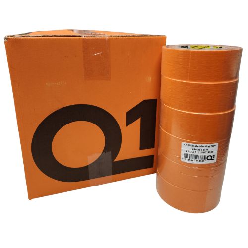 Q1 48 mm (2.0") Ultimate Orange Masking Tape, Case of 24 - UMT148 - Eagle National Supply