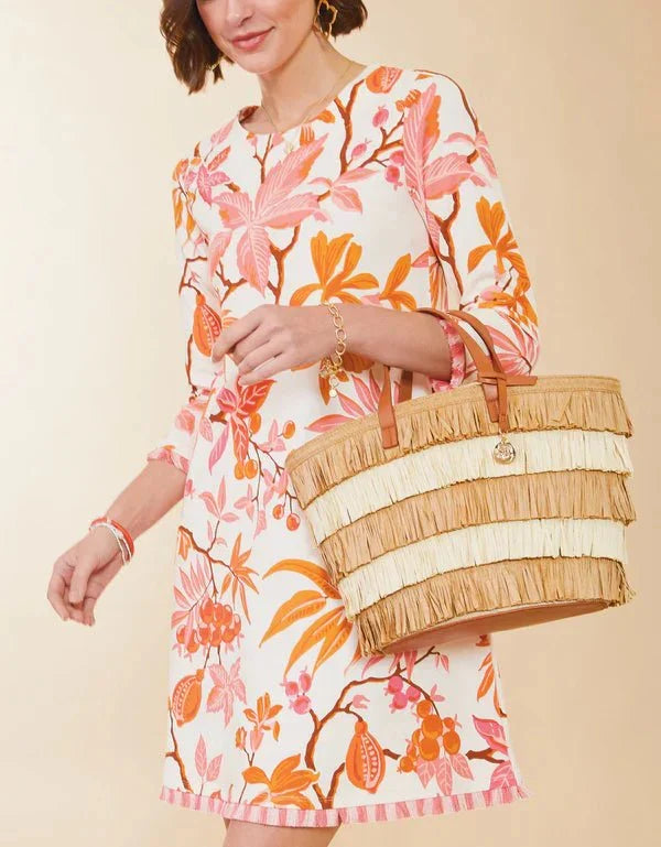Raffia Fringe Day Tote
