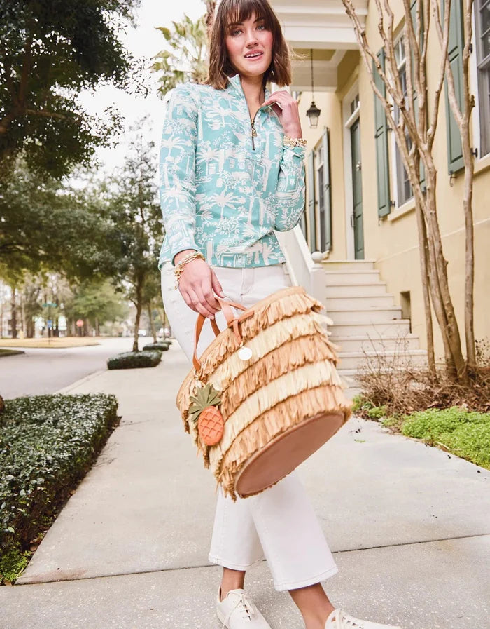 Raffia Fringe Day Tote