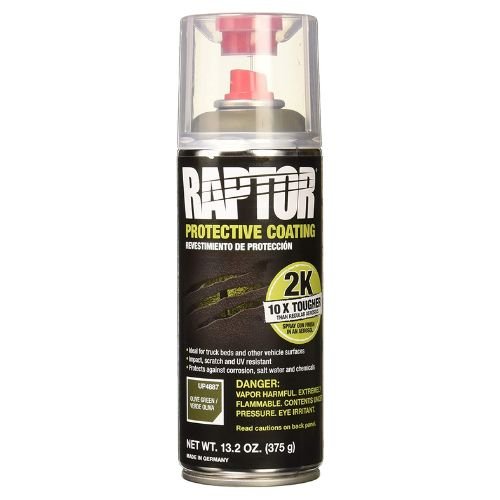 RAPTOR 4887 Olive Green 2K Bedliner Aerosol, 13.2 oz Aerosol -4887---Eagle National Supply