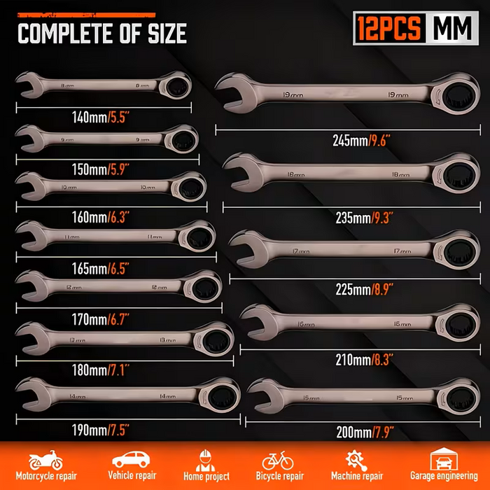 Ratcheting Wrench Sets