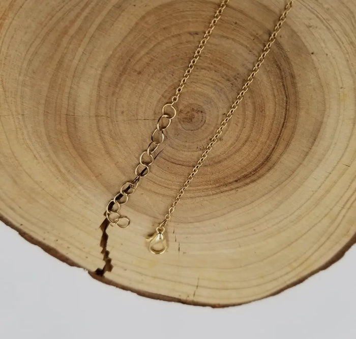Raw Green Fluorite Crystal Necklace