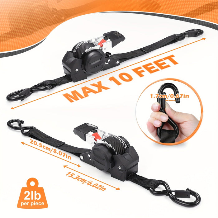 Retractable Ratchet Tie Down Straps