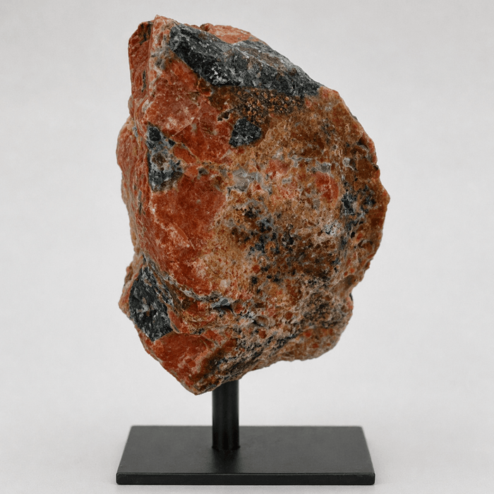Rough Apatite on Calcite Matrix with Stand