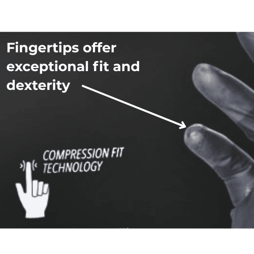 SAS® Patriot 7 mil Black Nitrile Gloves Made in USA, Box of 100 - 66482 - M - Eagle National Supply