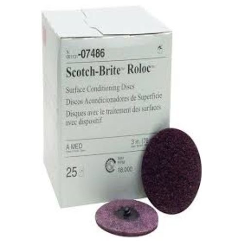 Scotch Brite Roloc 07486 Grinding Disc | 3" DIA | Box of 25 - 07486 - Eagle National Supply