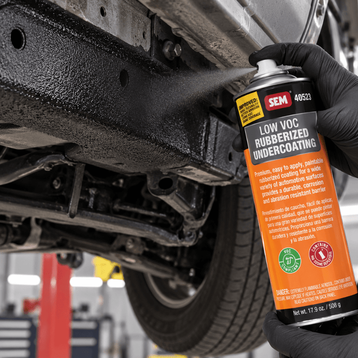 SEM® 40523 Low VOC Black Rubberized Undercoating, 24 oz Aerosol -40523 - Eagle National Supply
