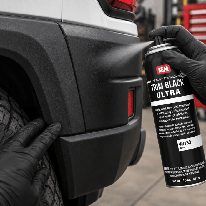 SEM 49133 Matte Black Ultra Trim Paint, 20 oz Aerosol Can -49133 - Eagle National Supply