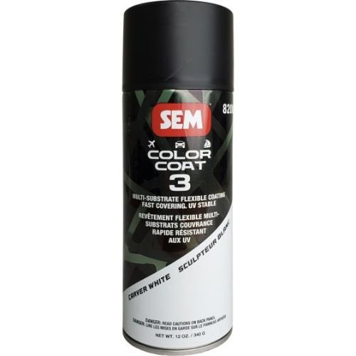 SEM 82073 Color Coat 3 Carver White, 16 oz | Aerosol | Auto Interior Paint -82083 - Eagle National Supply