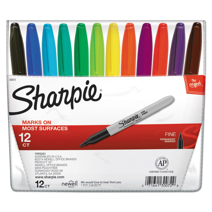 Sharpie Fine Tip Permanent Markers 12-Set