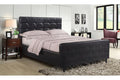 Sienna Black PU Leather Double Bed - Furniture Instore
